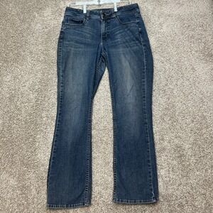 Riders by Lee Jeans Womens 12M 32x30 Dark Wash Bootcut Flap Pocket‎ Distressed